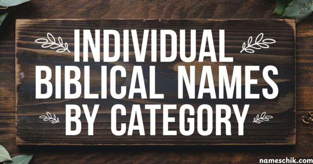 Individual Biblical Names By Category