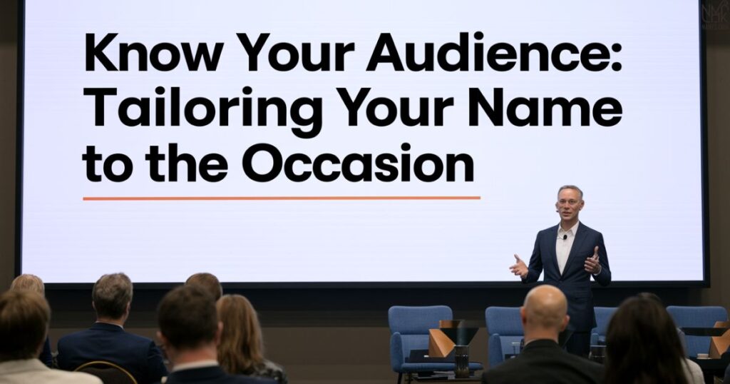 Know Your Audience: Tailoring Your Name to the Occasion